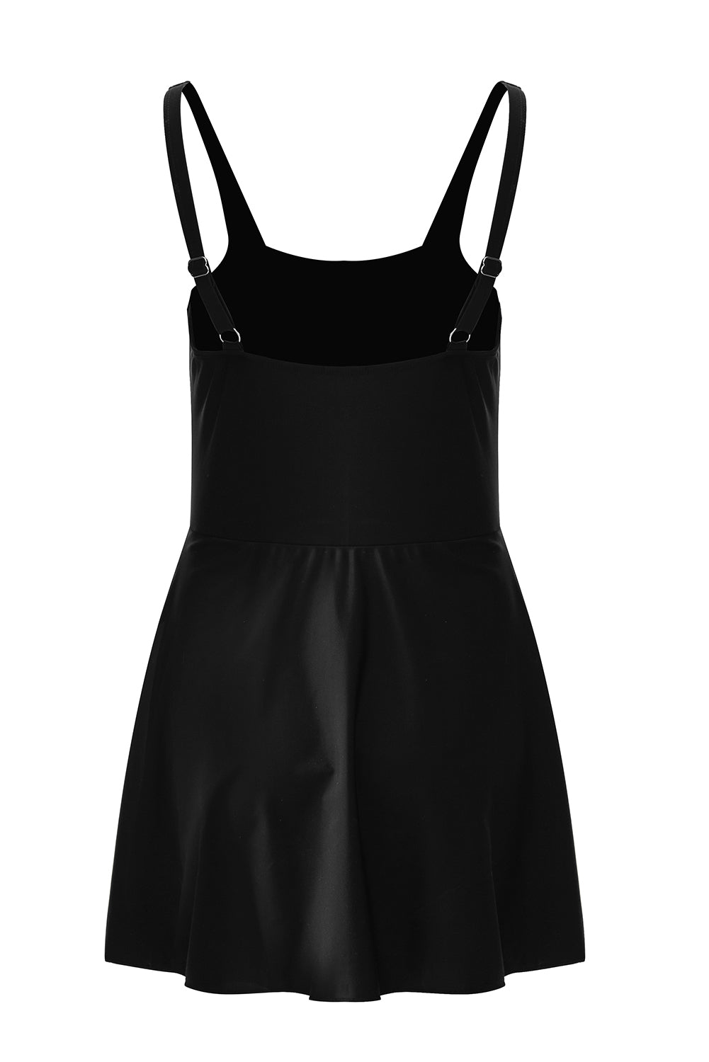 Mist Green Side Tied Adjustable Straps A Line One Piece Swim Dress
